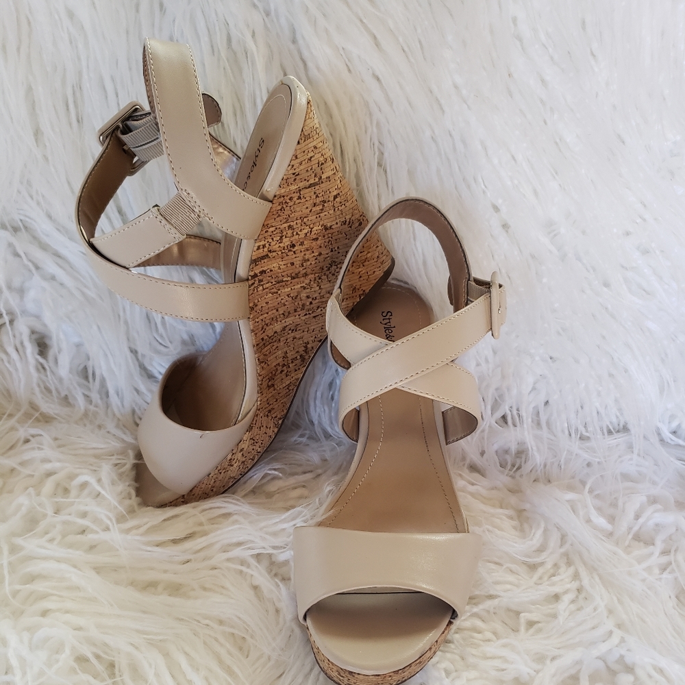 Style And Co Nude Wedge Sandals